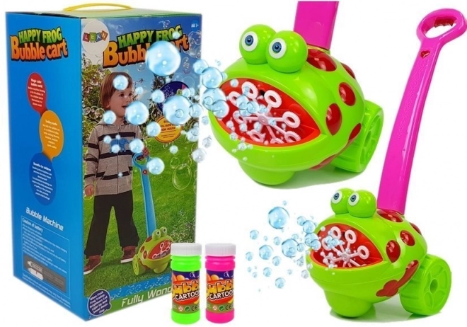 Mýdlová bublina Machine Frog s růžovou rukojetí Light Music