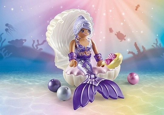 Sada figurek Princess Magic 71502 Mořská panna s perleťovou mušlí