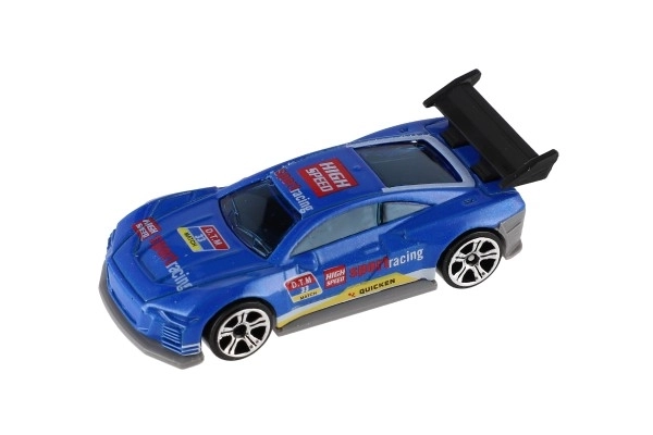 Auto závodní 6ks kov/plast 8cm na volný chod v krabičce 10,5x27x4cm