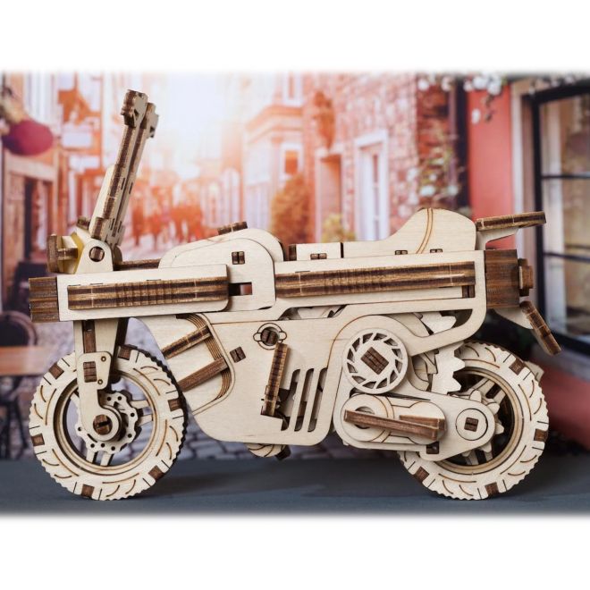 Ugears 3D dřevěné mechanické puzzle Skládací skútr