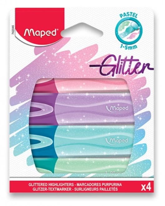 MAPED Zvýrazňovače Classic Glitter 4ks