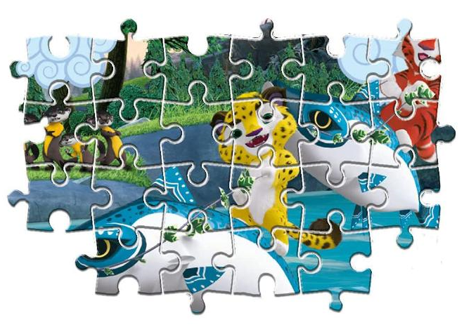 CLEMENTONI Puzzle Leo a Tig na vodě MAXI 24 dílků