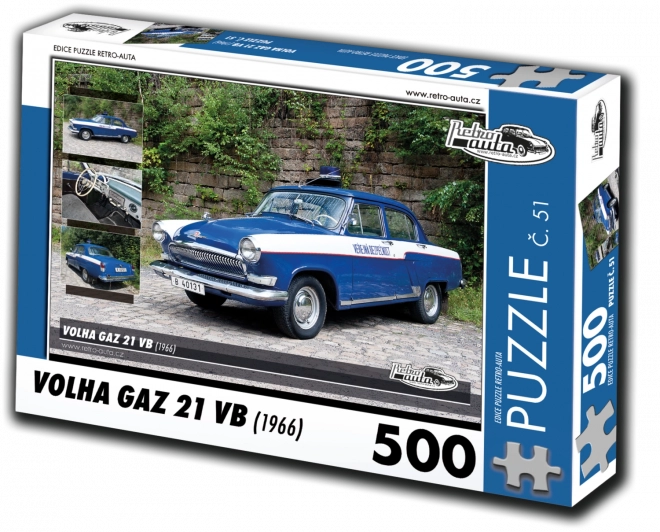 RETRO-AUTA Puzzle č. 51 Volha Gaz 21 VB (1966) 500 dílků