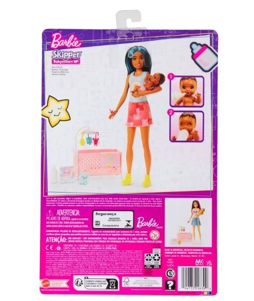Panenka Barbie Chůvička set Uspávání dítěte