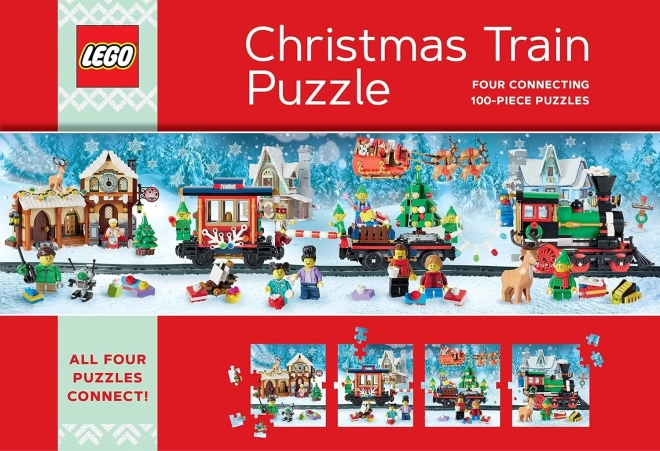 Chronicle Books Puzzle LEGO® Vánoční puzzle vlak 4x100 dílků