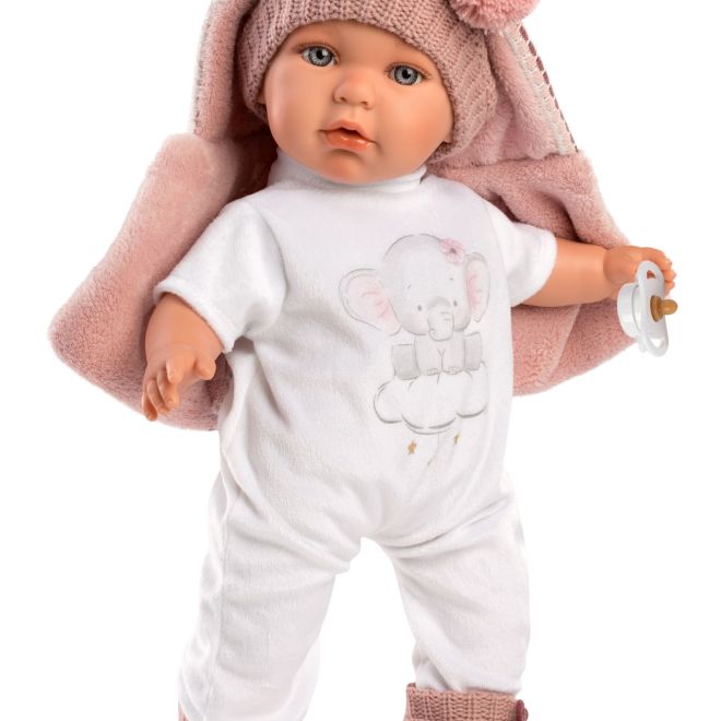 Llorens Baby Julia - realistická panenka se zvuky a měkkým látkovým tělem - 42 cm