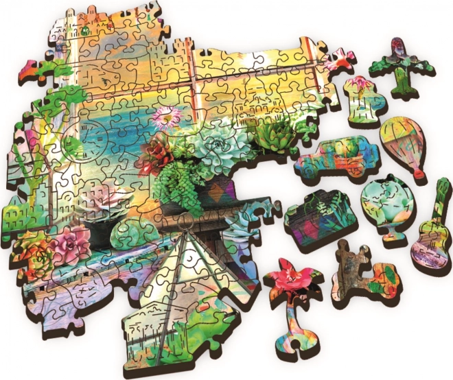 Dřevěné puzzle TREFL Wood Craft Plážový domek