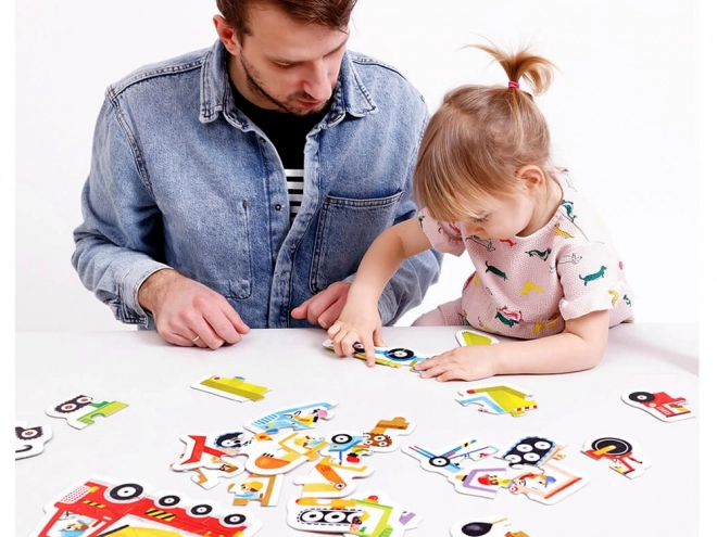CzuCzu progresivní puzzle vozidla na stavbě