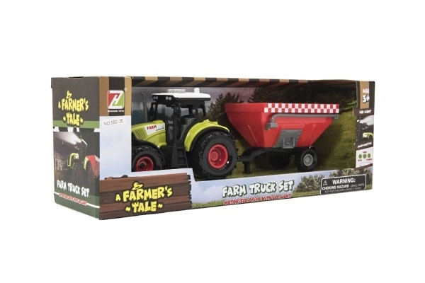 Traktor s vlekem se světelnými a zvukovými efekty 28 cm
