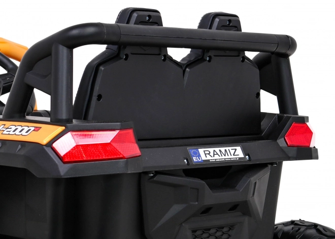 Buggy UTV 2000M závodní auto na baterie + MP3 zvuky světla + dálkové ovládání + pomalý start – Zlaté