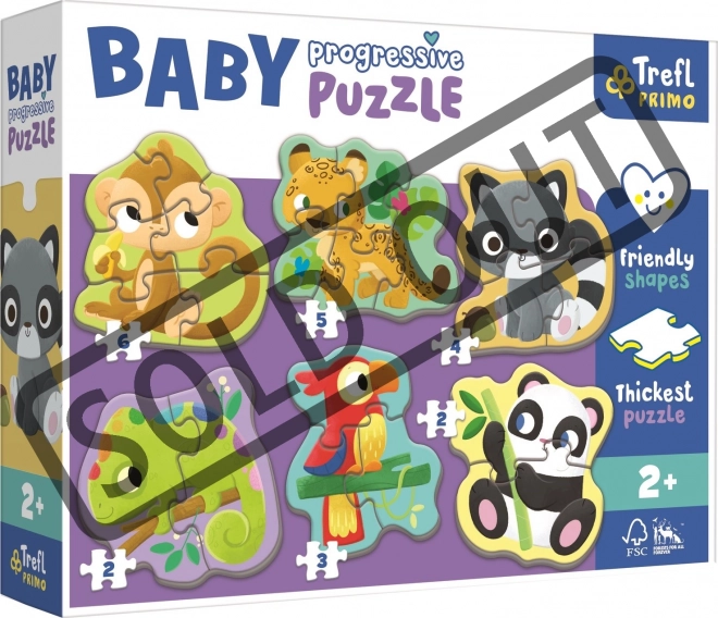 Baby puzzle se zvířátky z džungle