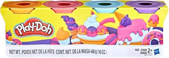 PlayDoh 4pack Sladké barvy – Oranžová, červená, modrá, fialová