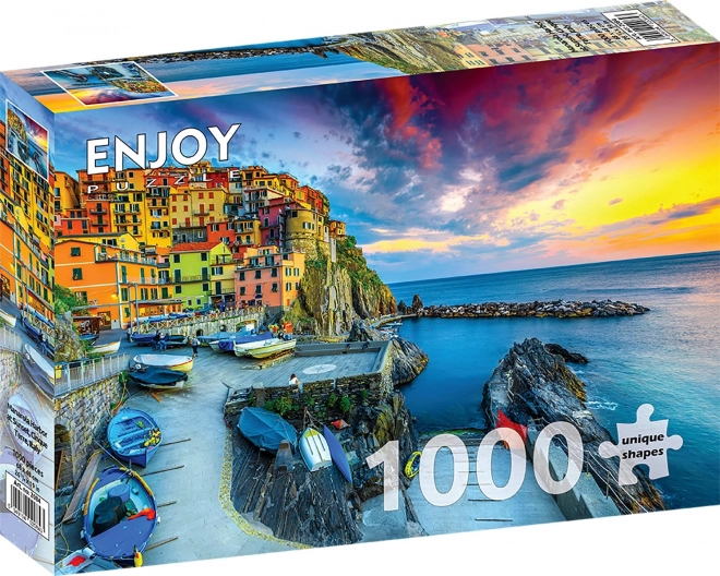 Puzzle Přístav Manarola při západu slunce 1000 dílků