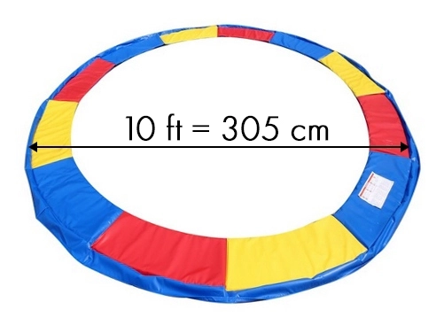 Barevný kryt pružin pro trampolínu 305 312 cm 10ft