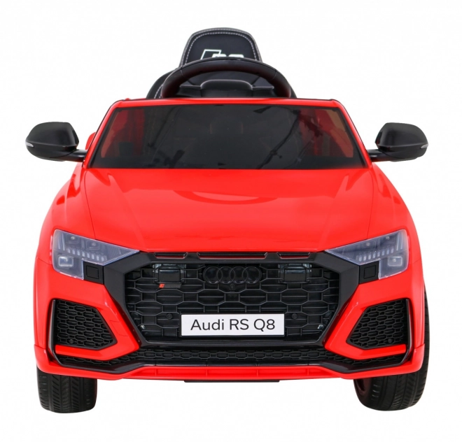 Audi RS Q8 Autobaterie červená + dálkové ovládání + pomalý start + EVA + LED + MP3 USB