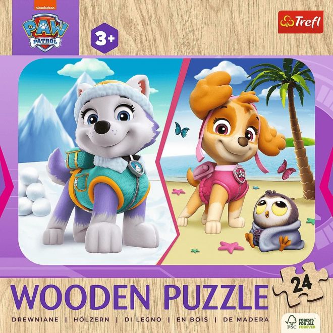 Dřevěné puzzle 24 dílků Girls' Psi Patrol