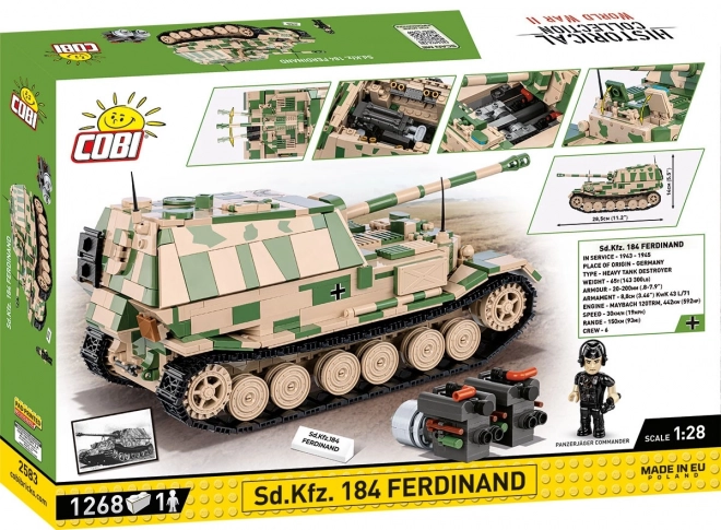 COBI 2583 II WW Sd. Kfz. 184 Ferdinand, 1:28, 1268 k, 1 f