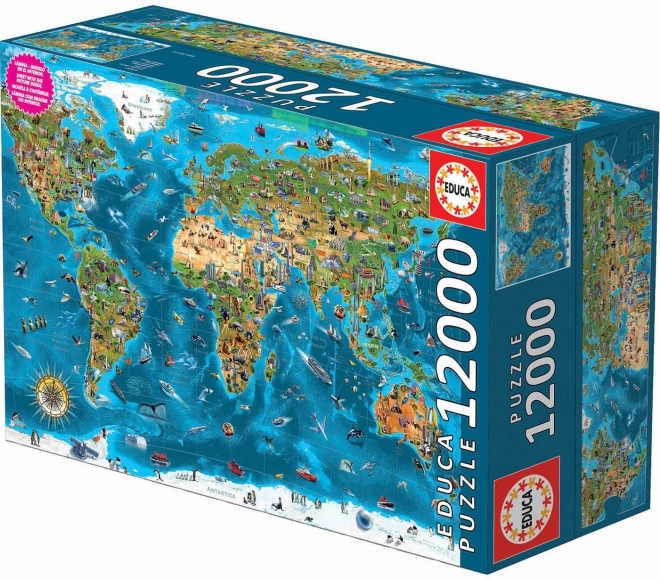 EDUCA Puzzle Zázraky světa 12000 dílků