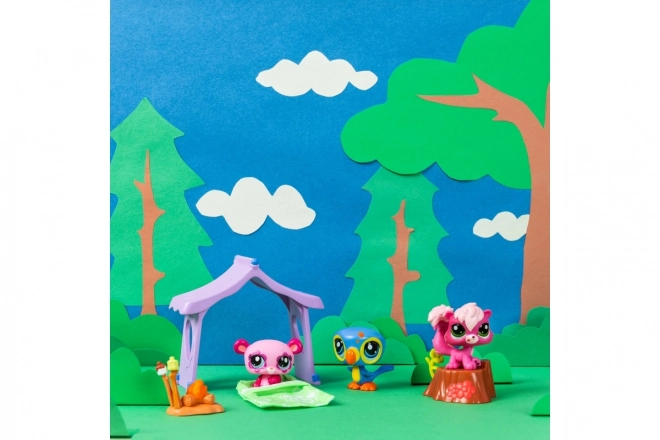 Littlest Pet Shop kempový set 3 figurky