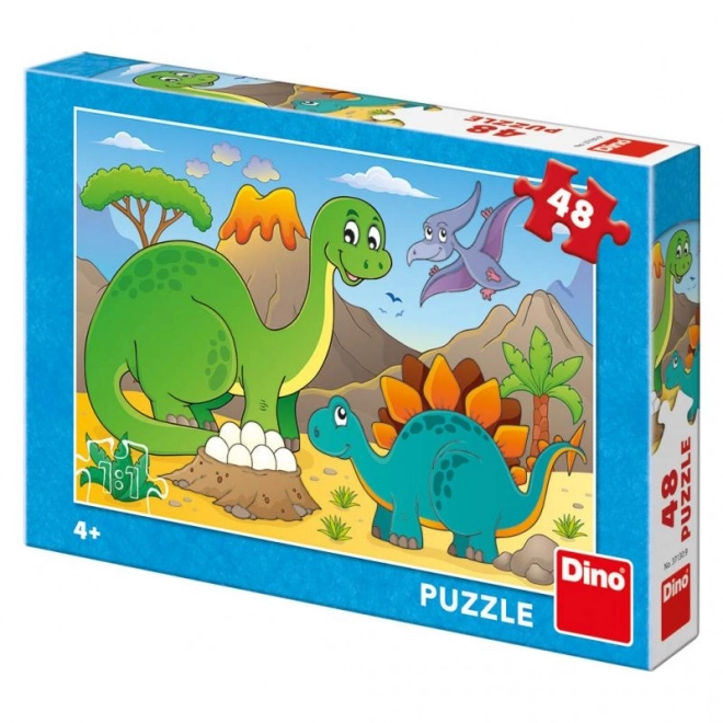 Dětské puzzle Dinosauři - 48 dílků