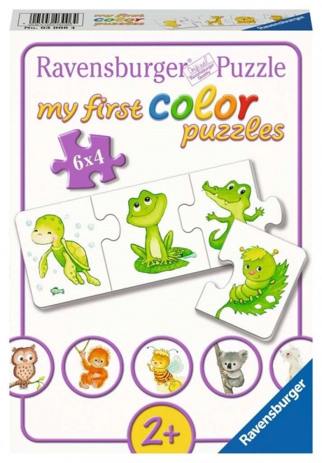 RAVENSBURGER Moje první puzzle Barevná zvířátka 6x4 dílky