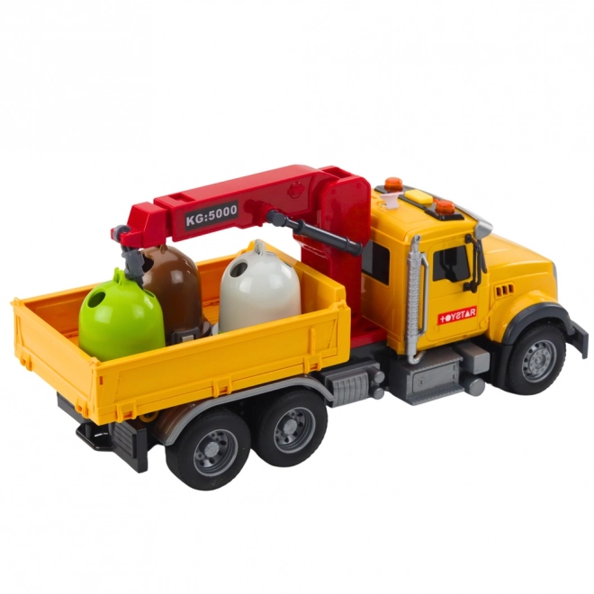 Nákladní auto na třídění odpadu s efekty