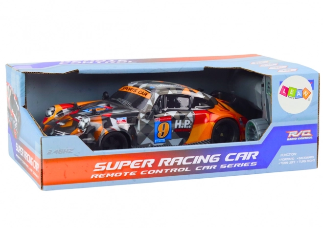 RC auto na dálkové ovládání 1:18 gumová driftovací kola oranžová