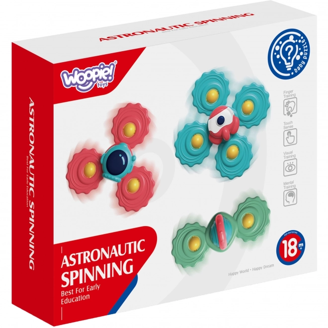 Dětský spinner kousátko s přísavkou WOOPIE