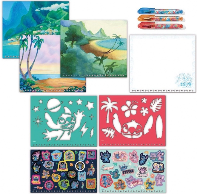 Blok s aktivitami Stitch