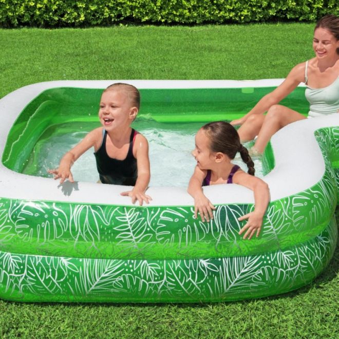 Dětský zahradní bazén 6+ Tropical Paradise 231x51 BESTWAY + nafukovací sedátko + prostor pro nápoje