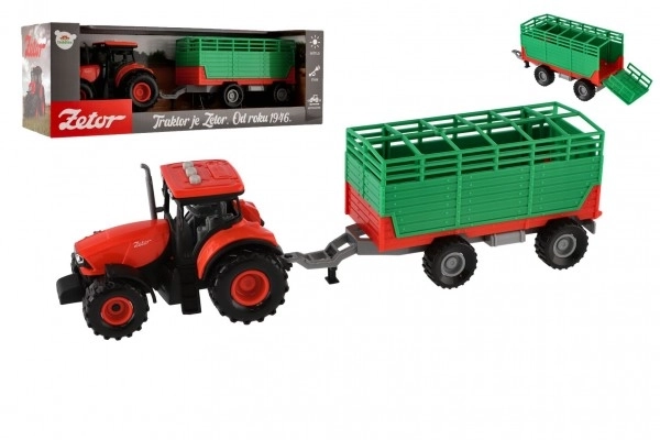 Traktor Zetor s vlekem se světelnými a zvukovými efekty - 36 cm