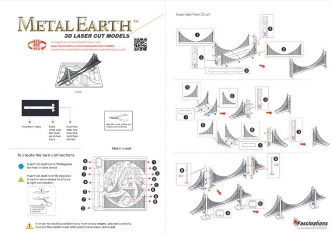 METAL EARTH 3D puzzle Most Golden Gate