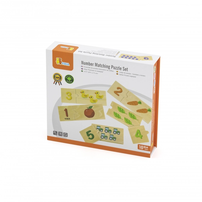 Sada Dřevěné Puzzle Viga Montessori