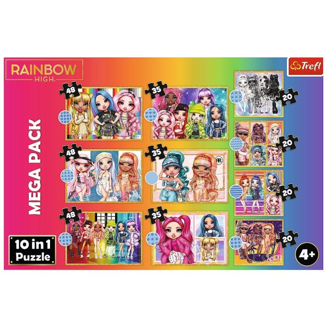 Puzzle 10v1 Rainbow High fashion kolekce panenek