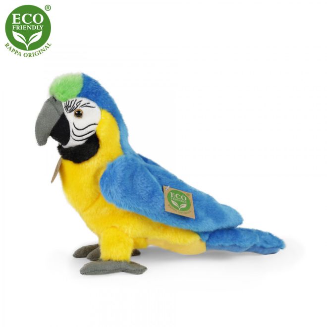 Rappa Plyšový papoušek modro-žlutý Ara Ararauna 24 cm ECO-FRIENDLY