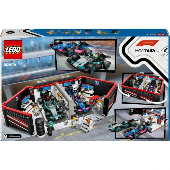 Lego City F1 garáž a vozy Mercedes-AMG a Alpine