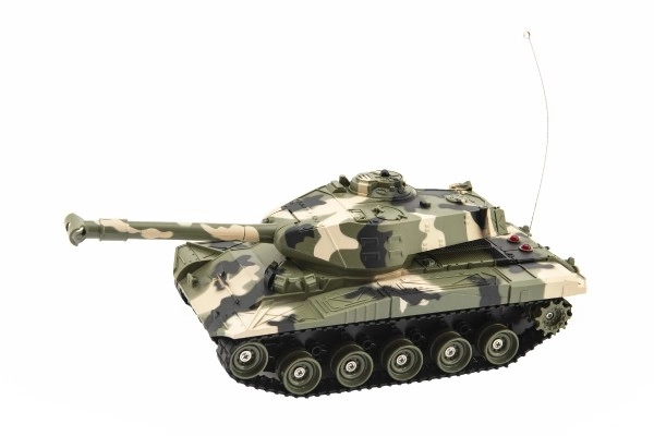 Tank RC plast 27cm 27MHz na baterie+dobíjecí pack se zvukem v krabici 37x17x19cm