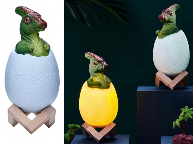 Dinosaurus noční světlo dino vejce rgb vedl svítící vejce pro děti