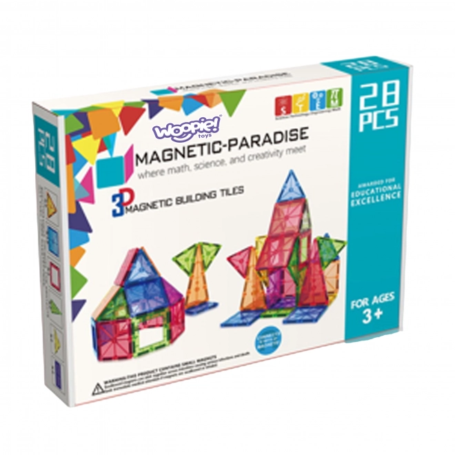 Magnetické stavební bloky Montessori WOOPIE
