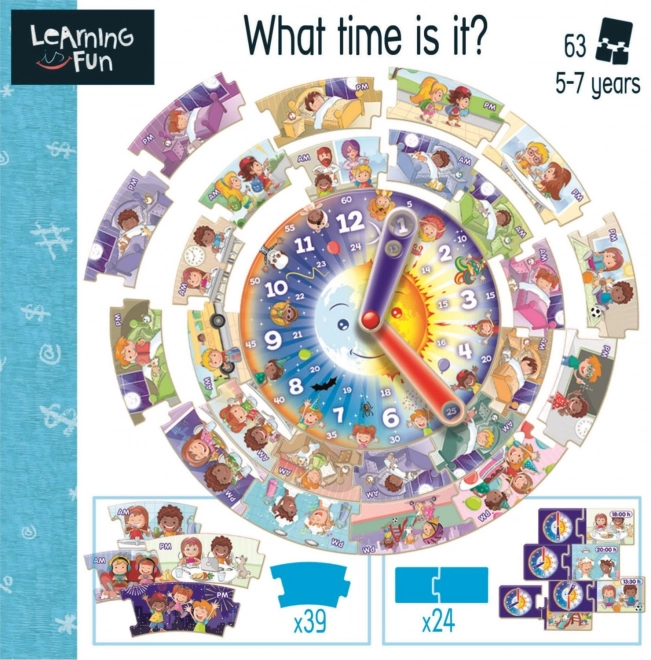 EDUCA Vzdělávací puzzle a hra Learning is Fun: Kolik je hodin?