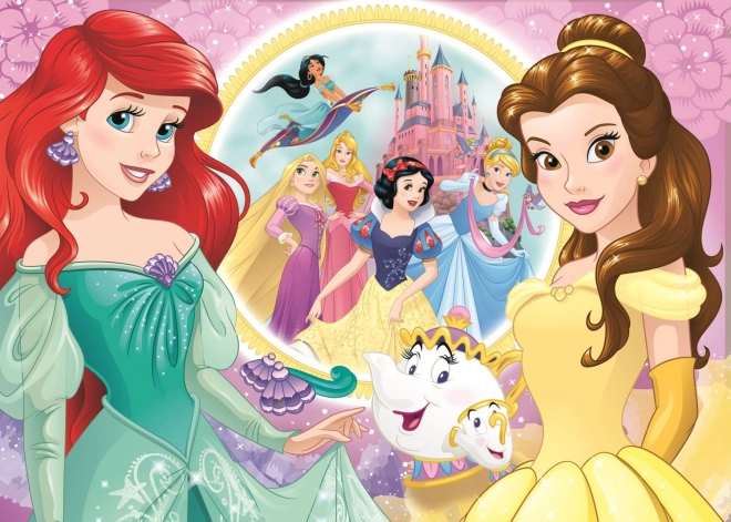 TREFL Třpytivé puzzle Disney princezny 100 dílků