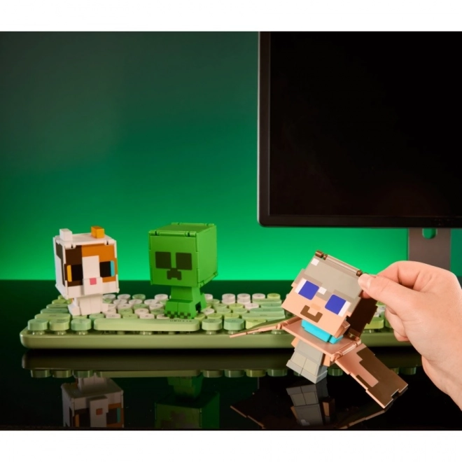 Figurka Minecraft s transformací 2 v 1, Tricolor Cat