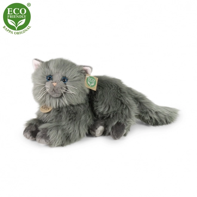 Rappa Plyšová perská kočka šedá ležící 30 cm ECO-FRIENDLY
