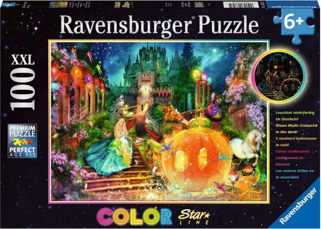 RAVENSBURGER Svítící puzzle Popelka XXL 100 dílků