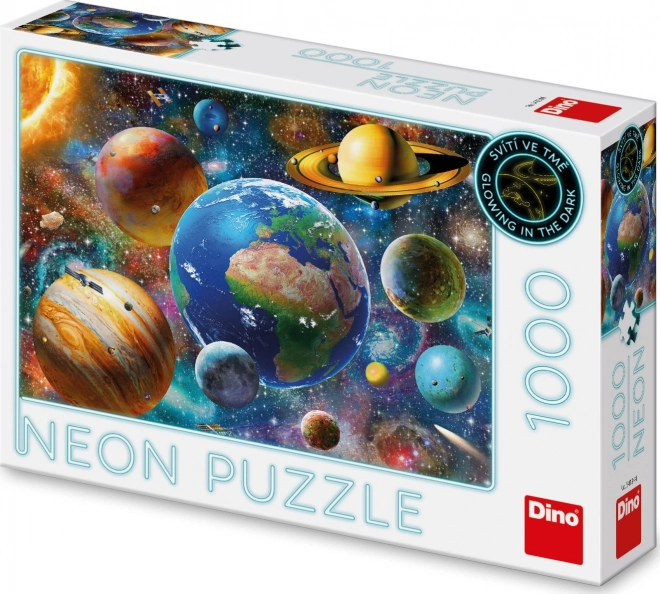 DINO Svítící puzzle Planety 1000 dílků