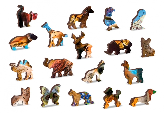 Wooden City Dřevěné puzzle V lese 2v1, 200 dílků EKO
