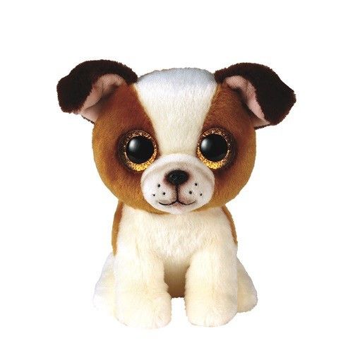TY pes maskot Hugo hnědobílý 15 cm