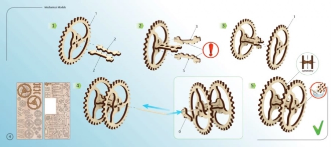 Ugears 3D puzzle - Traktor 97 dílků