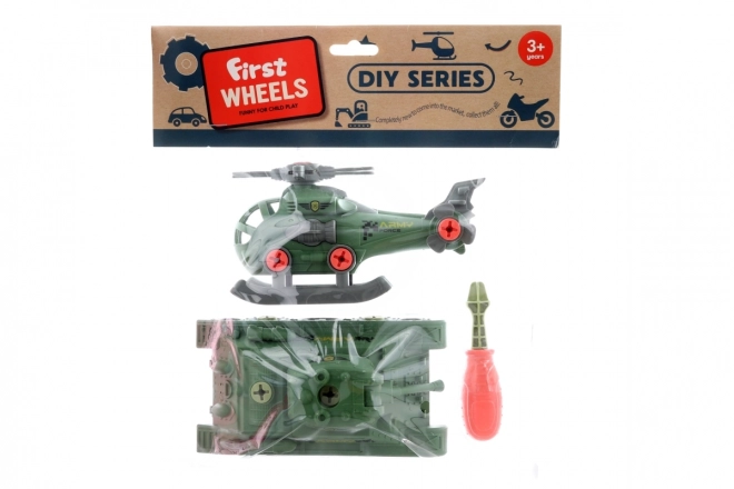 Šroubovací tank a helikoptéra pro chlapce