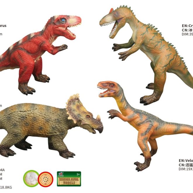Dinosaurus měkký 4 druhy 42 cm